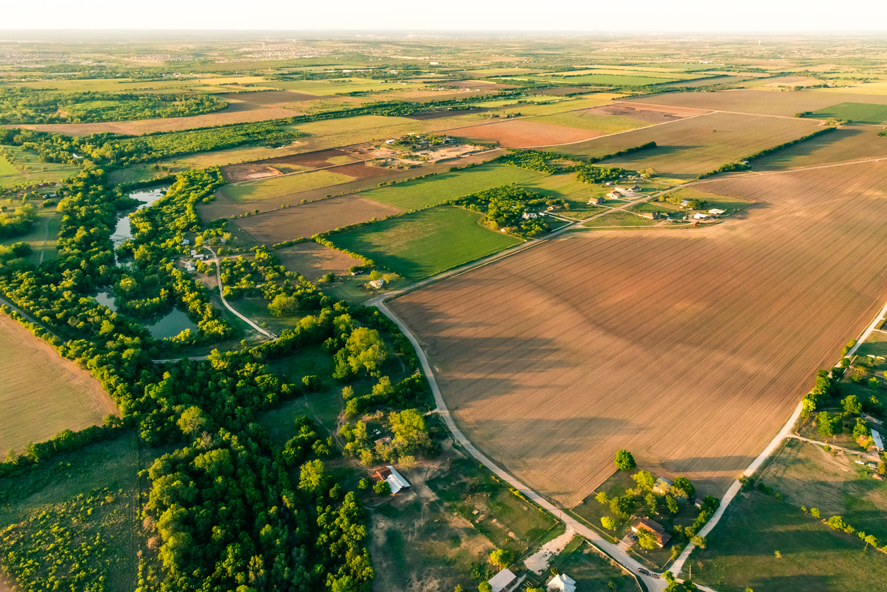 Drone View of multiple properties.